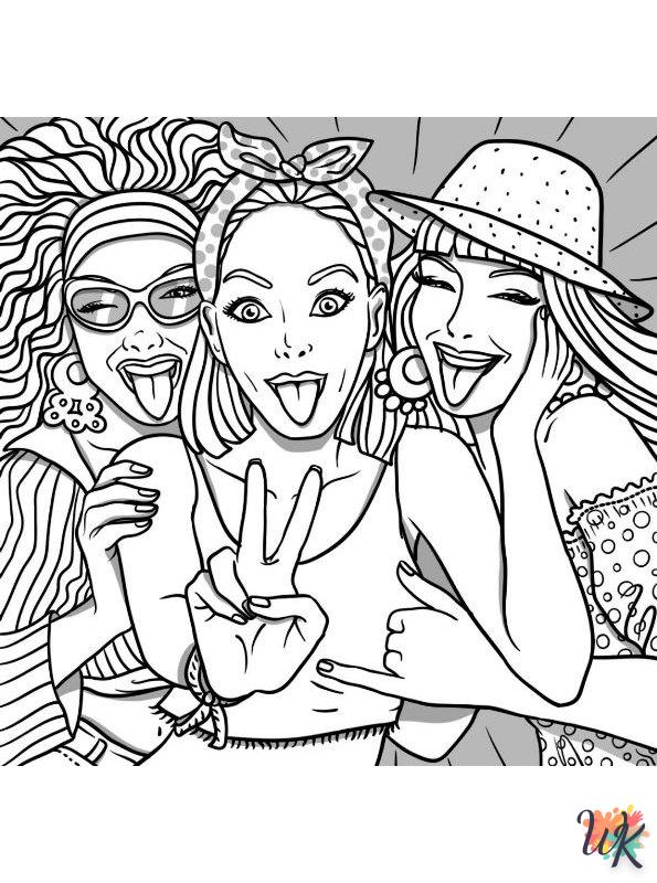 coloriage BFF  enfant a imprimer