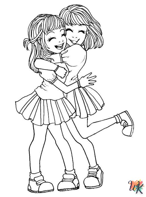 coloriage BFF  à imprimer kawaii