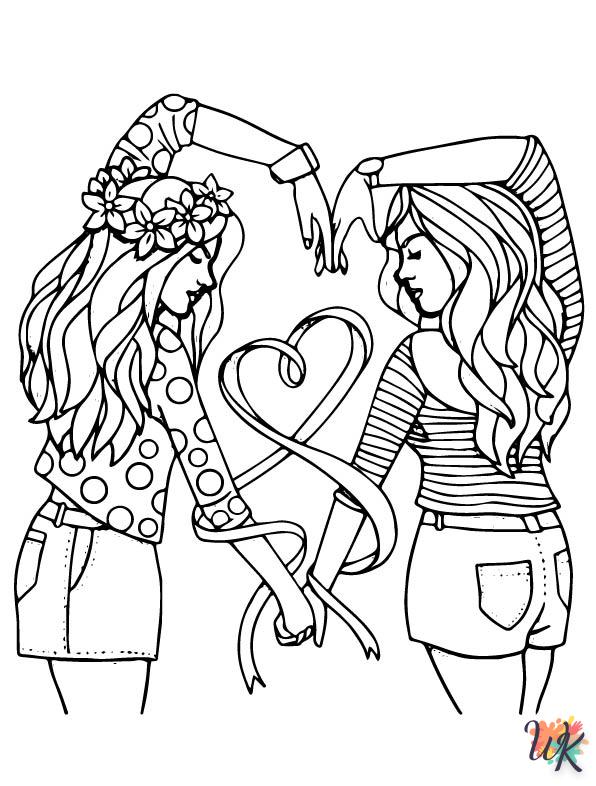 coloriage BFF  en ligne adulte gratuit