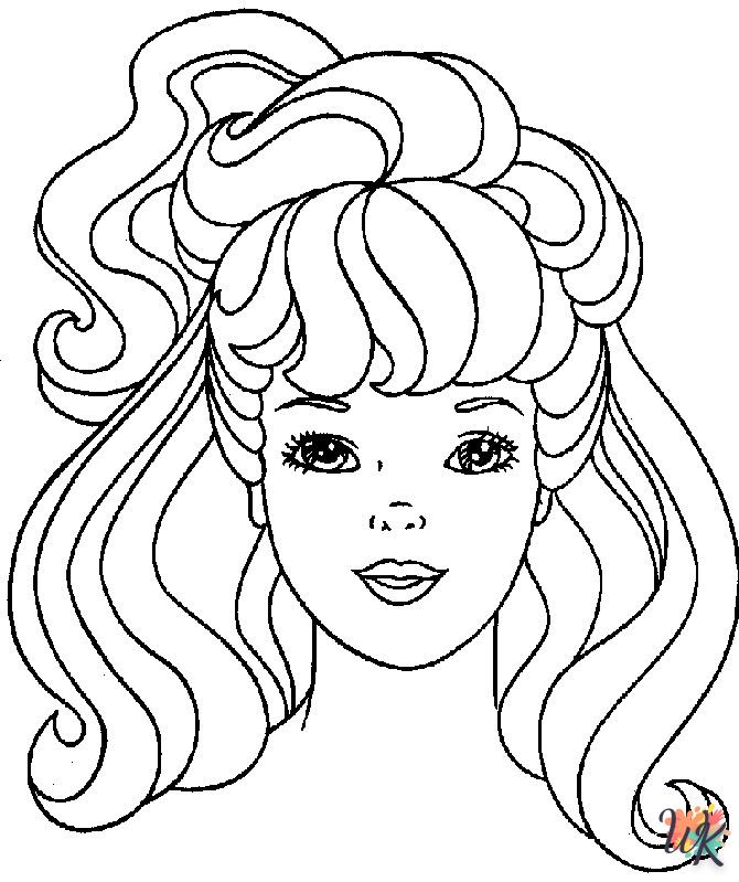 coloriage Barbie  automne en ligne gratuit à imprimer