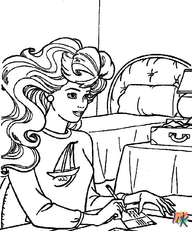 coloriage Barbie  a colorier en ligne gratuitement