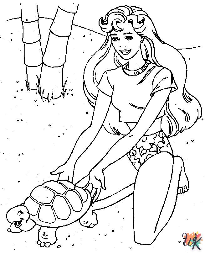 coloriage Barbie  enfant 8 ans a imprimer