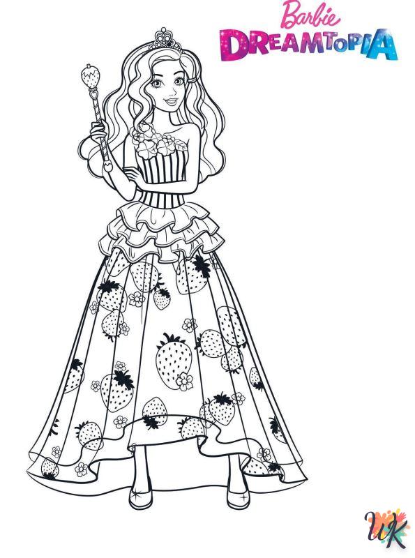 coloriage Barbie Dreamtopia  à imprimer pour enfant de 8 ans