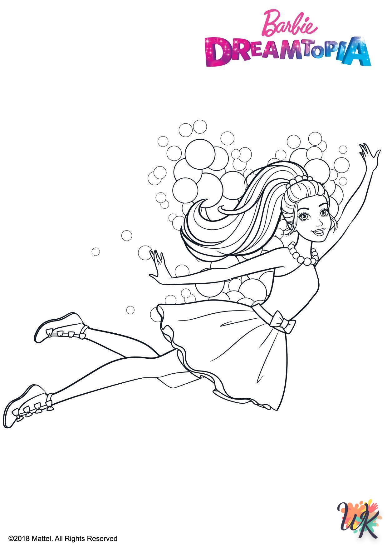 coloriage Barbie Dreamtopia  à imprimer pdf