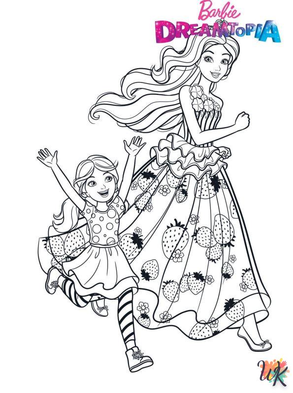 coloriage Barbie Dreamtopia  enfant à imprimer pdf