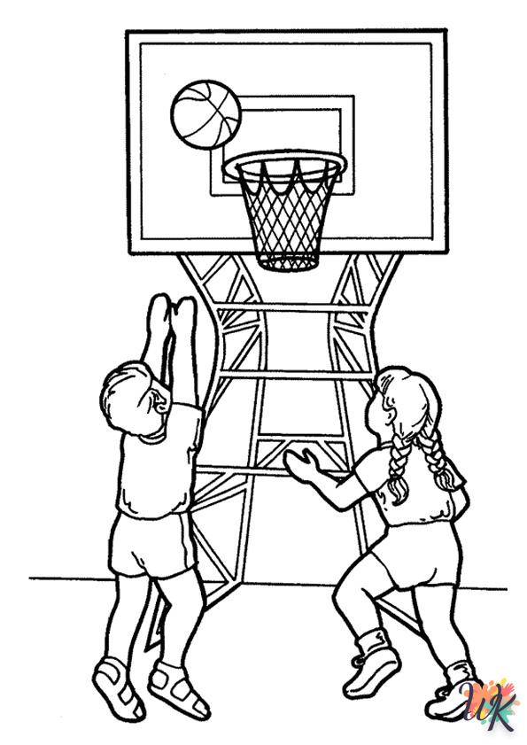 coloriage Basketball  7 ans en ligne gratuit à imprimer