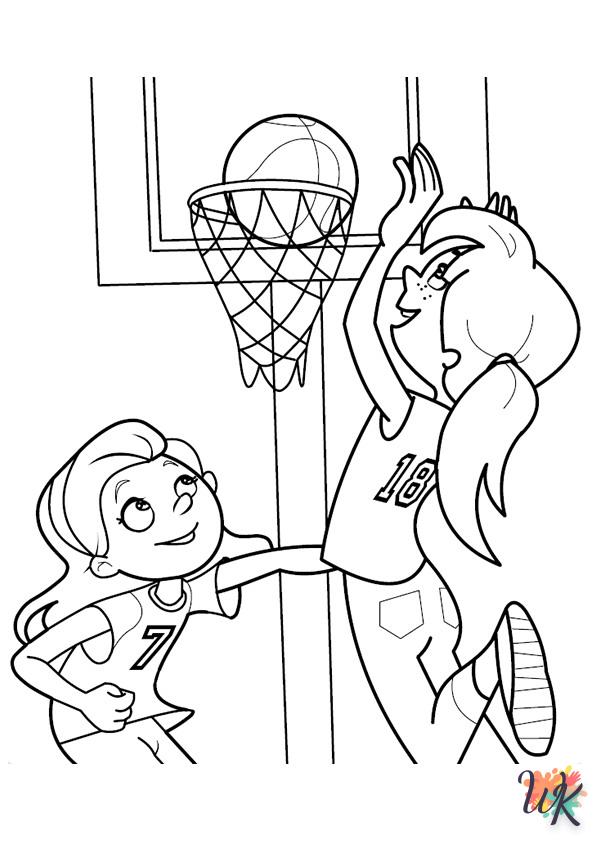 coloriage Basketball  à imprimer pour enfant de 10 ans