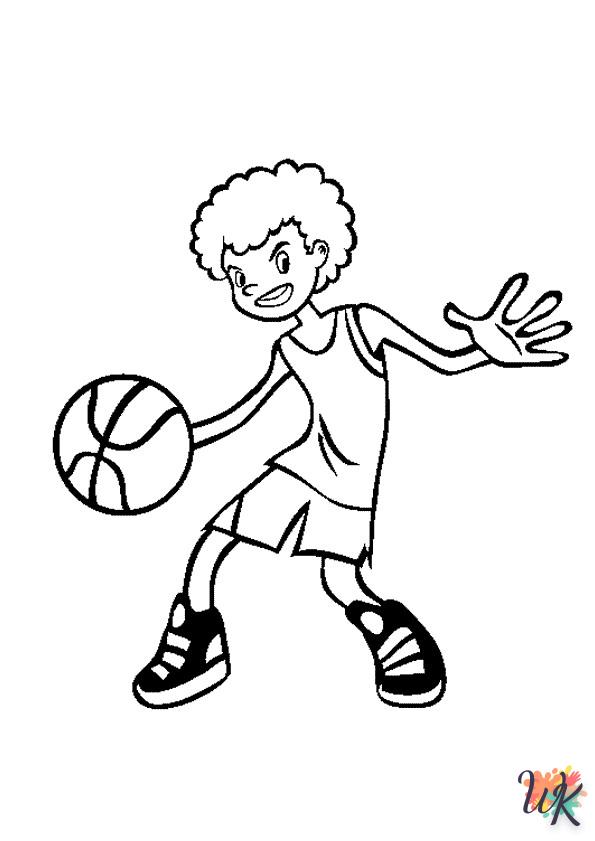 coloriage Basketball  pour enfant de 10 ans