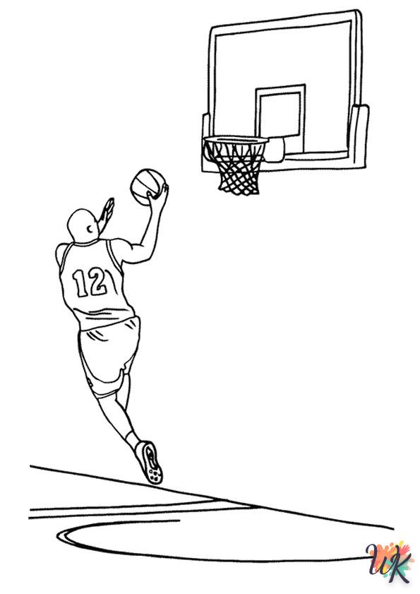 imprimer coloriage Basketball  pour enfant
