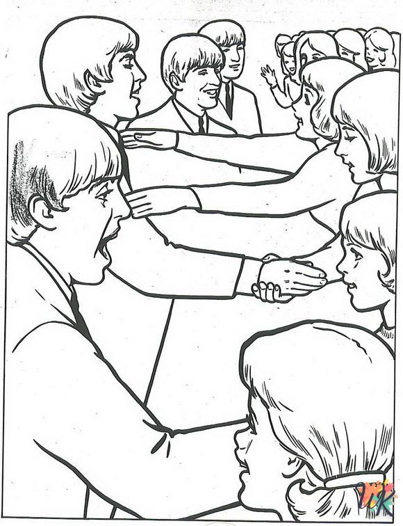 coloriage Beatles  a telecharger