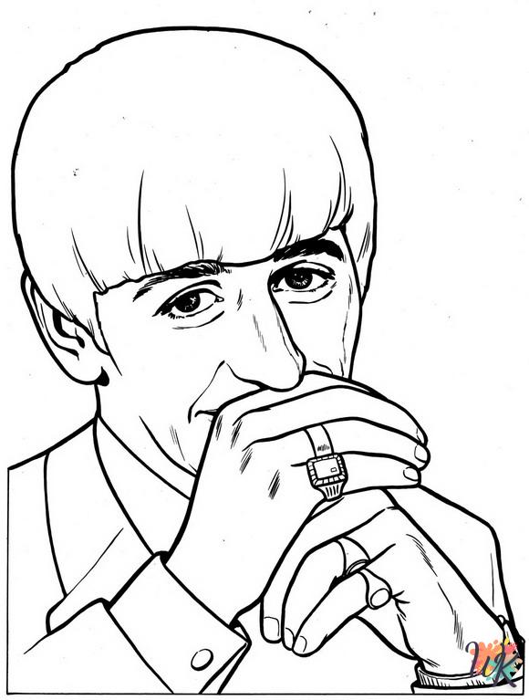 coloriage Beatles  educatif pour enfant