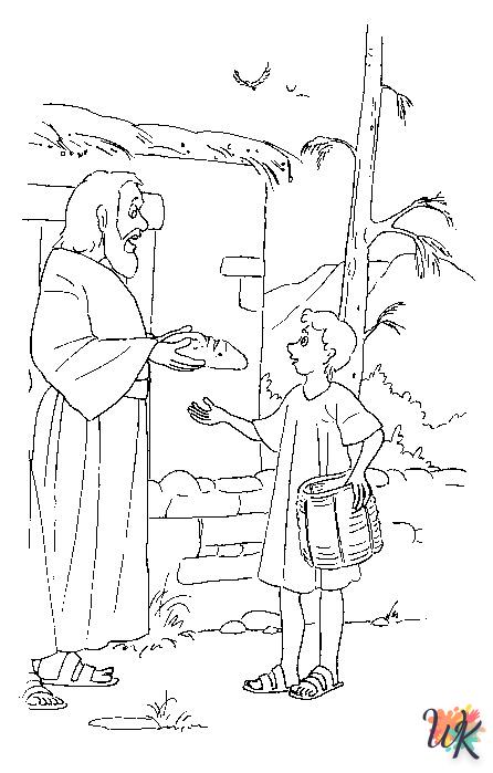 coloriage Bible  à imprimer pour enfant de 8 ans