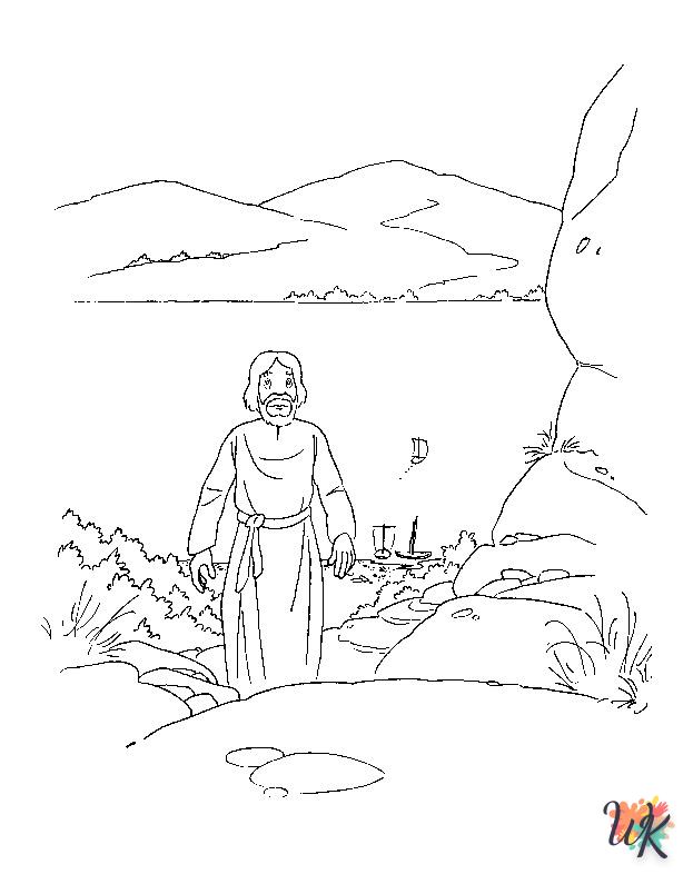 coloriage Bible  bebe à imprimer gratuit