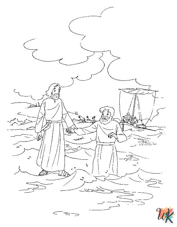 coloriage Bible  à imprimer pour enfant de 7 ans