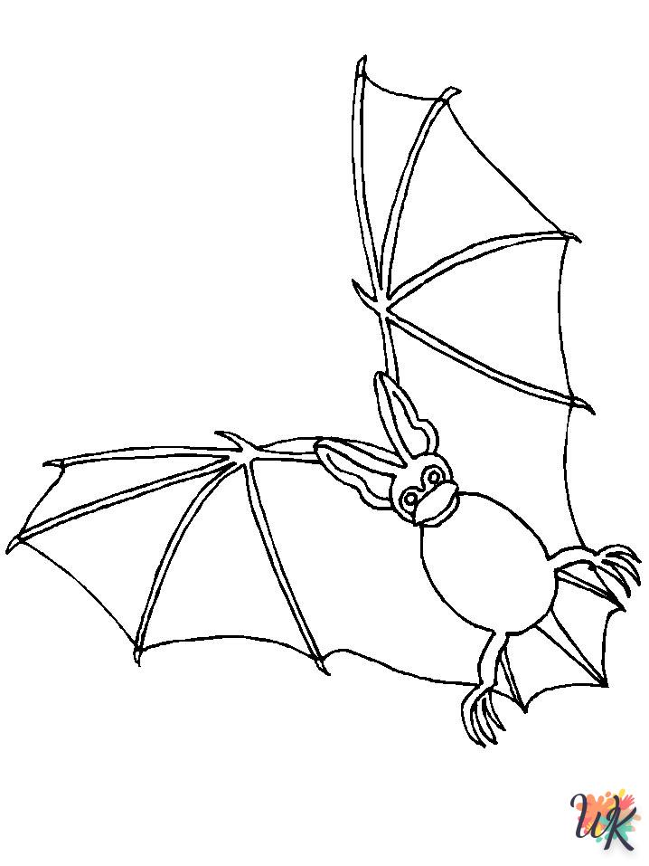 coloriage Chauve Souris  à imprimer pour enfant de 7 ans