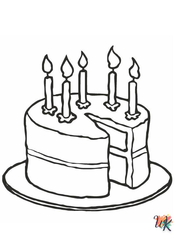 coloriage Gâteau danniversaire  en ligne