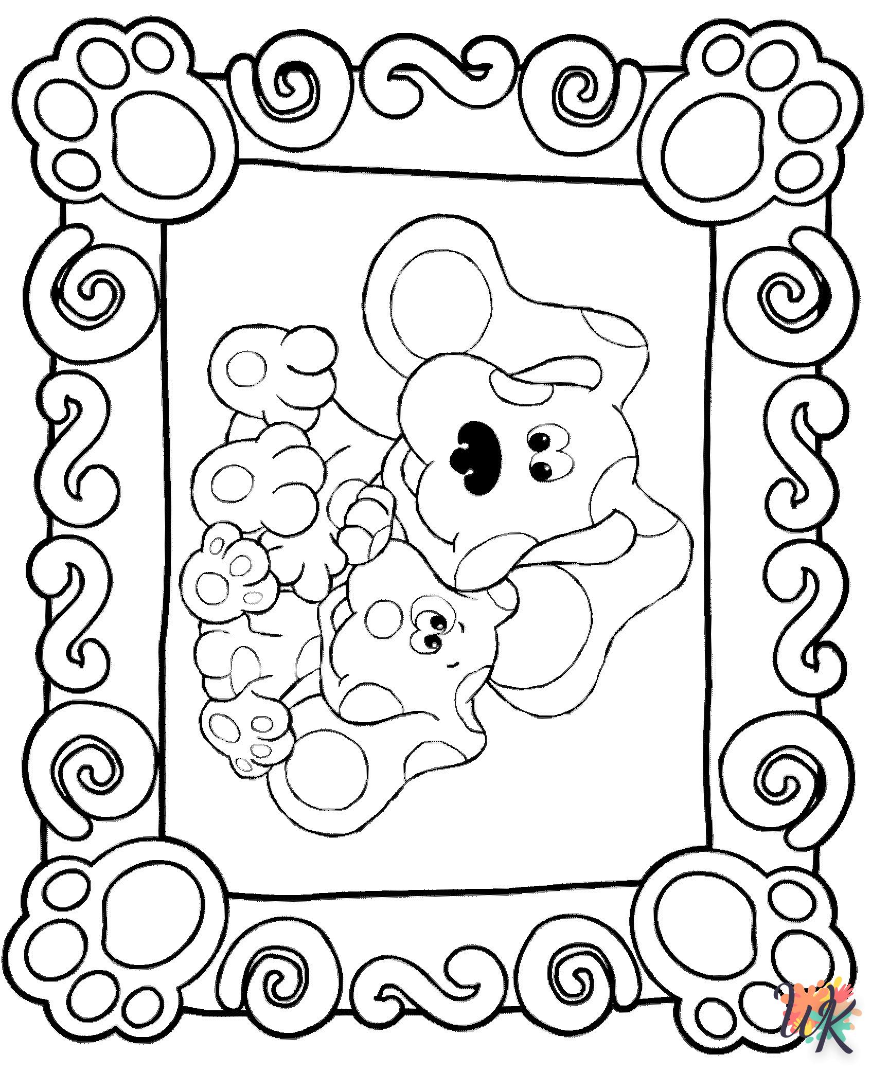 coloriage Blues Clues  et apprentissage