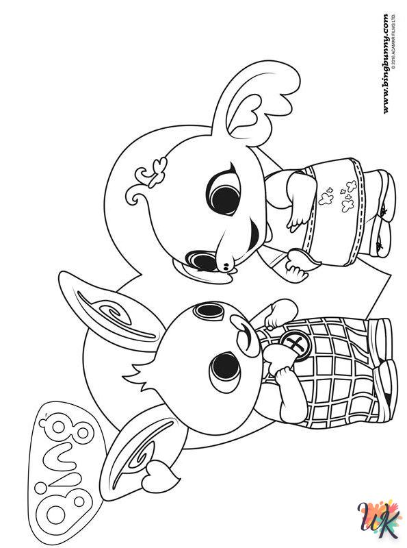 coloriage Bing Bunny  à imprimer a4