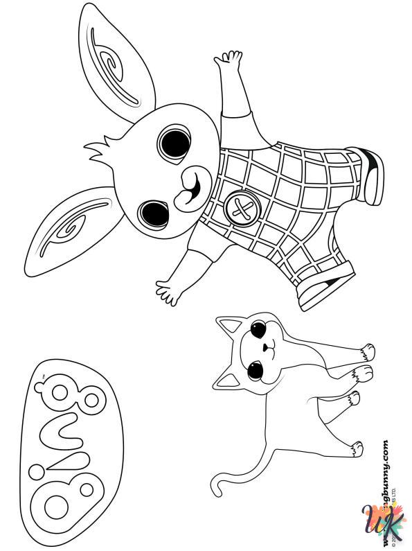 coloriage Bing Bunny  pour lutter contre le stress