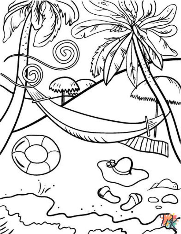 coloriage s Plage  à imprimer pdf gratuit