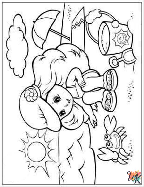 coloriage s Plage  enfant 4 ans a imprimer