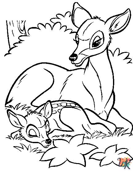 coloriage Bambi  sonic en ligne gratuit à imprimer
