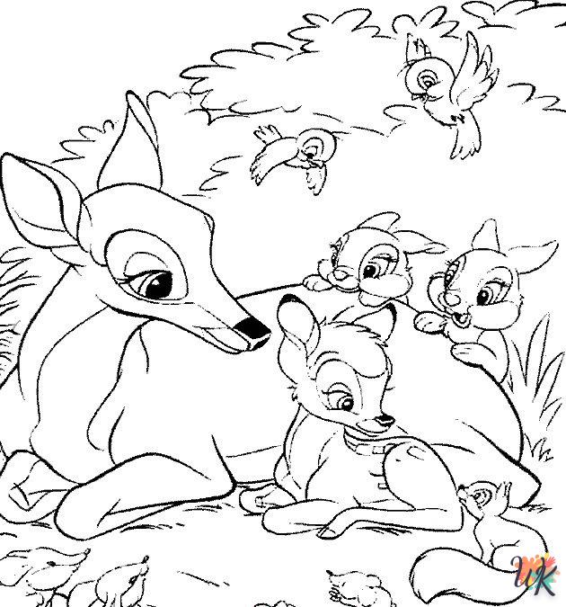 coloriage Bambi  pour enfants à imprimer
