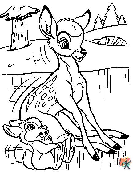 coloriage Bambi  en ligne à imprimer