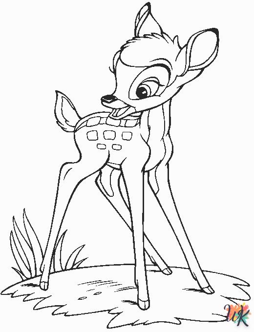 coloriage Bambi  à imprimer pour enfant de 3 ans