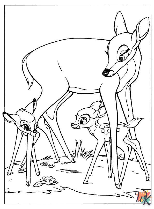 coloriage Bambi  enfant 7 ans a imprimer