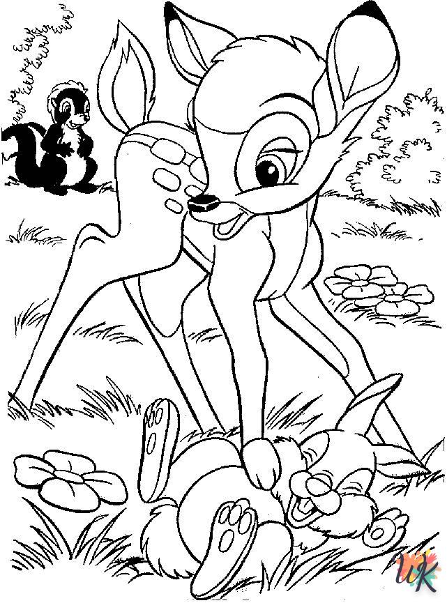 coloriage Bambi  pour enfant de 2 ans