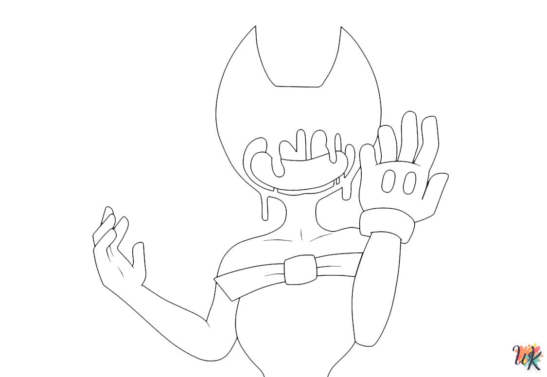 coloriage Bendy  à imprimer pour enfant de 7 ans