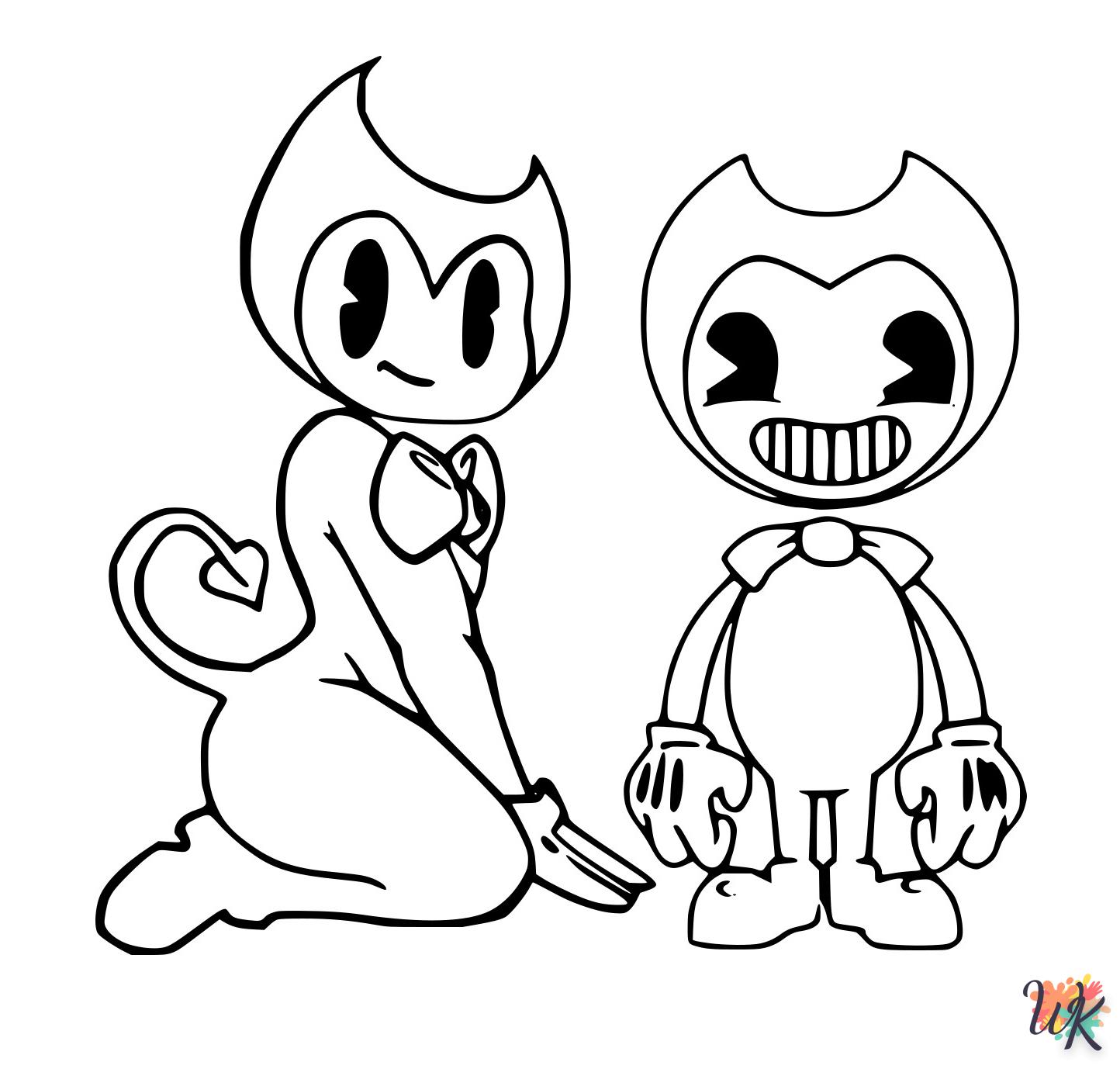 coloriage Bendy  pour enfant de 8 ans