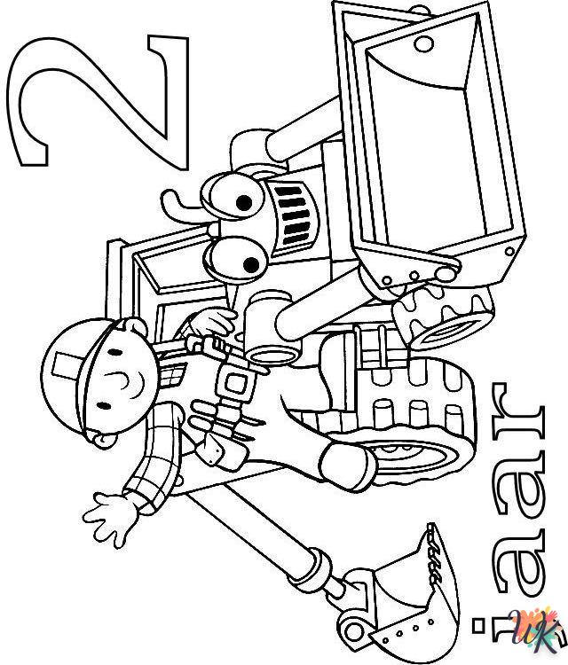 coloriage Bob The Builder  enfant 6 ans à imprimer