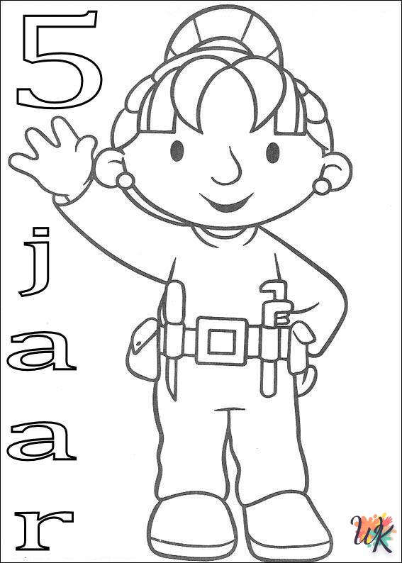 coloriage Bob The Builder  enfant 6 ans à imprimer