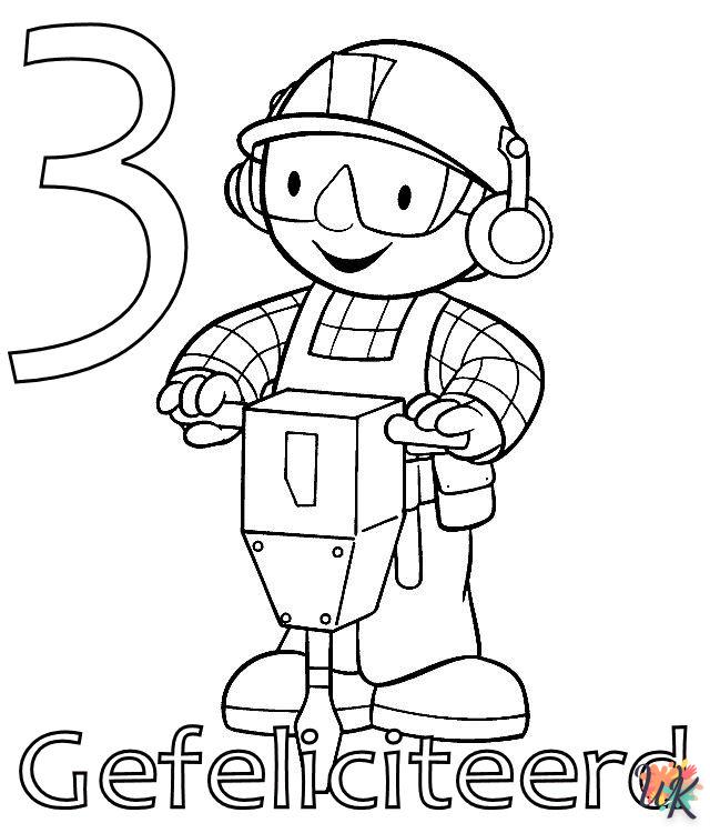 coloriage Bob The Builder  de noël gratuit à imprimer en ligne