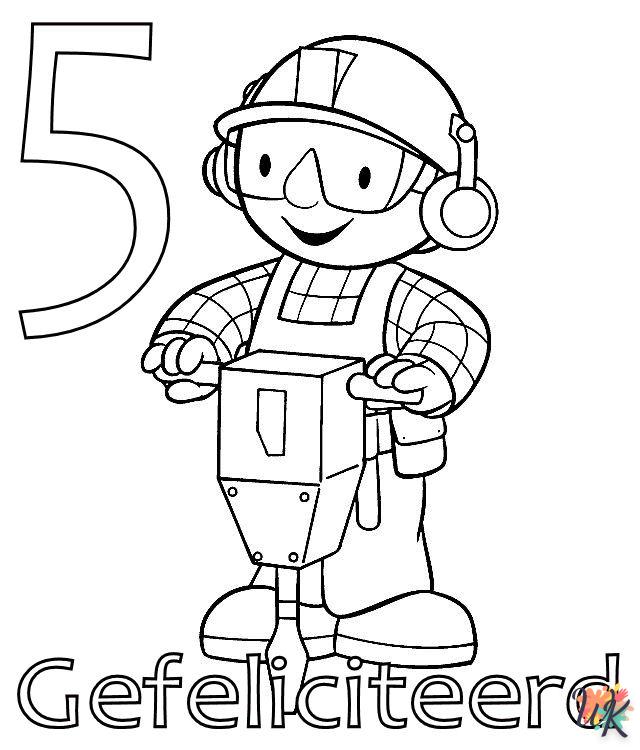 coloriage Bob The Builder  de noël gratuit à imprimer en ligne