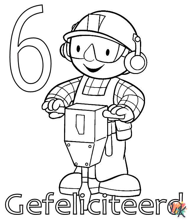 coloriage Bob The Builder  et découpage à imprimer