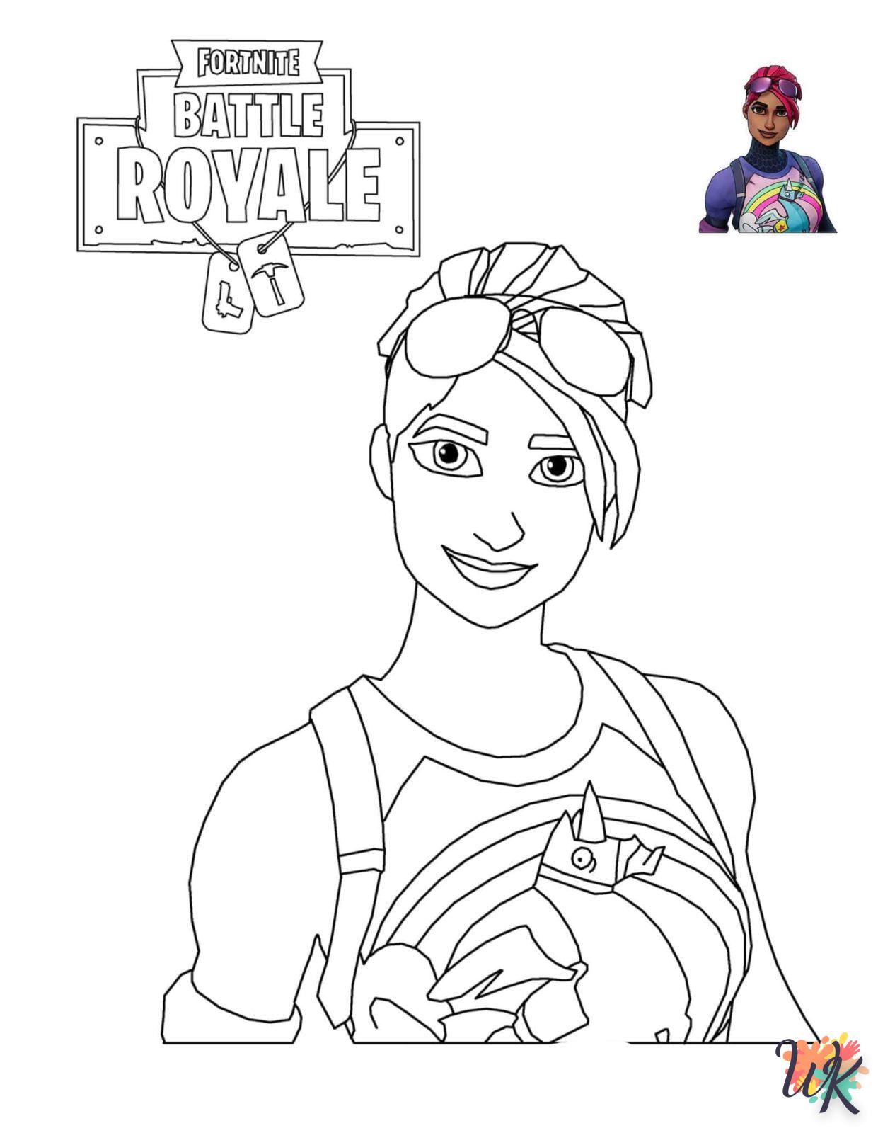 coloriage Fortnite  d'enfant a imprimer