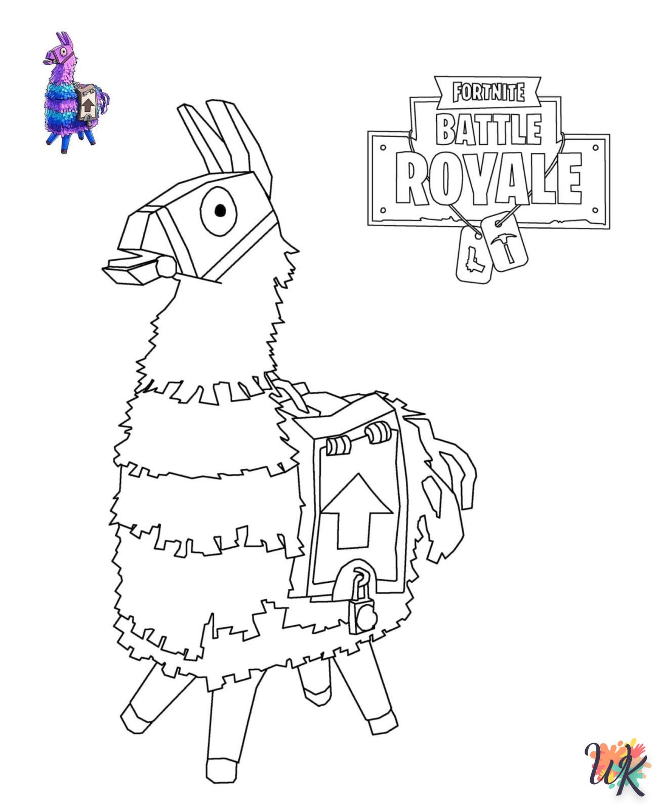 coloriage Fortnite  et decoupage a imprimer gratuit