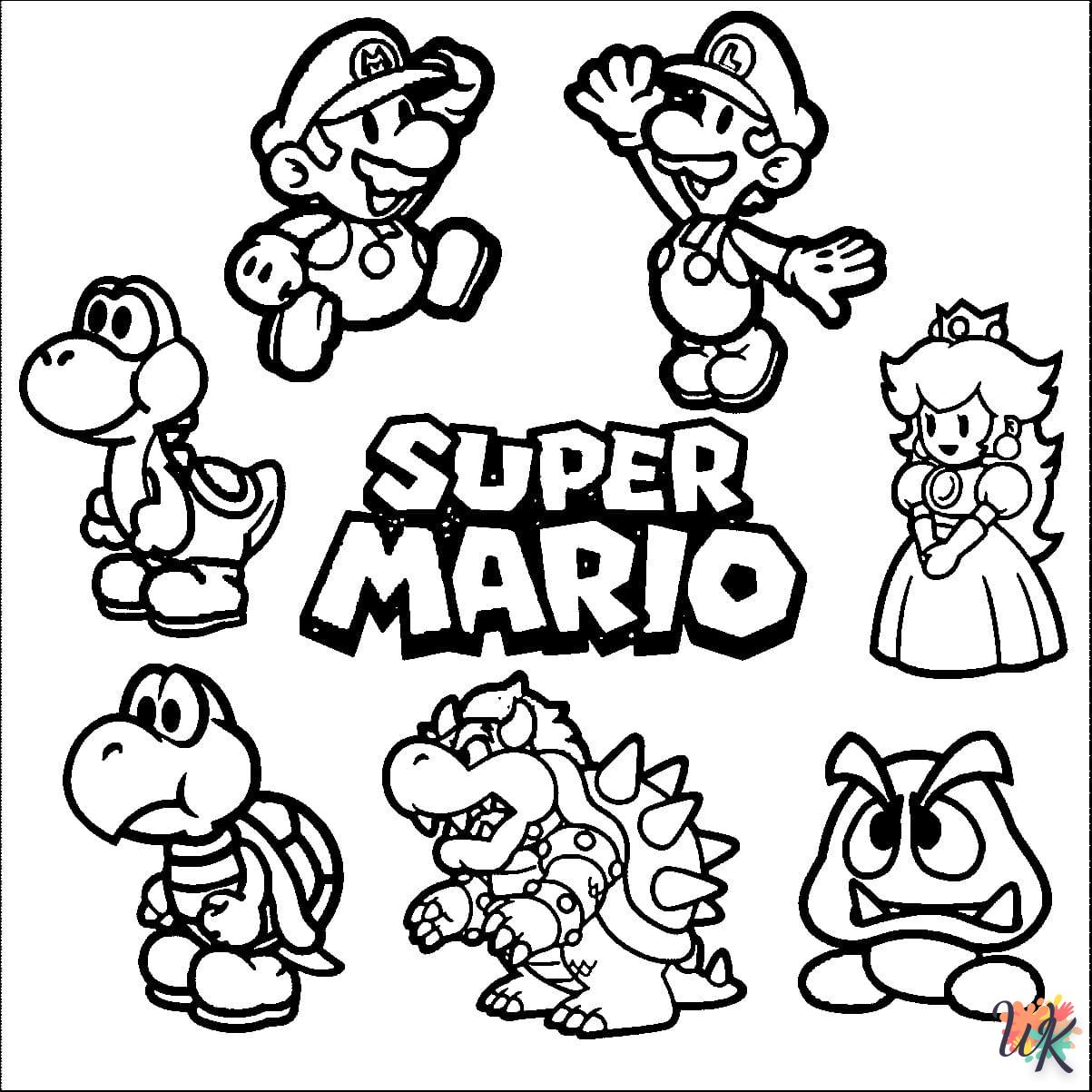 coloriage Super Mario  pour enfants à imprimer