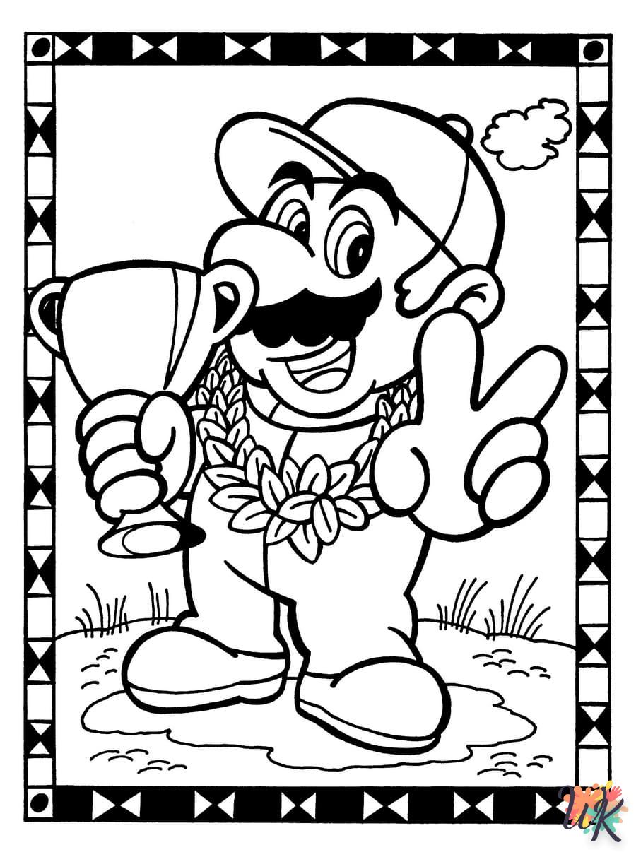 coloriage Super Mario  enfant 2 ans a imprimer