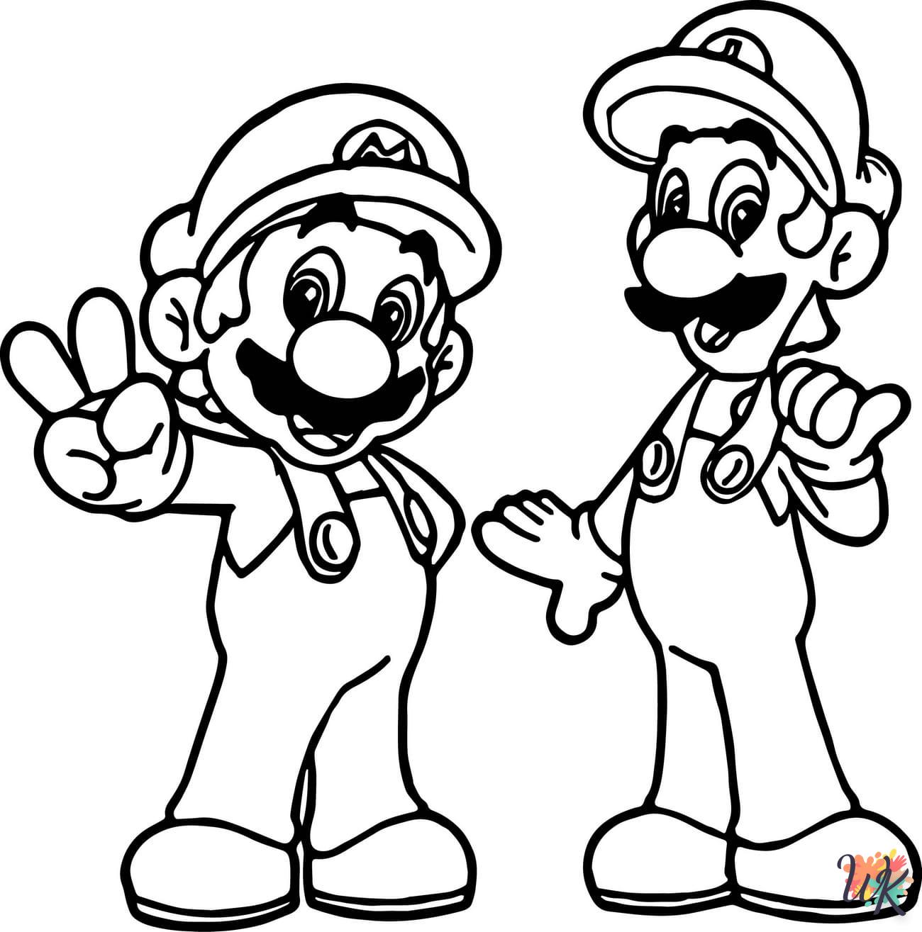 coloriage Super Mario  a imprimer enfant 5 ans