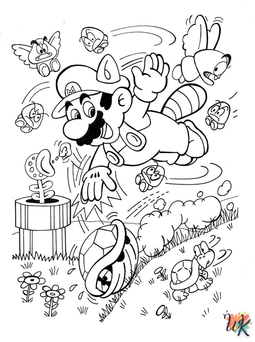 coloriage Super Mario  pour enfant de 8 ans