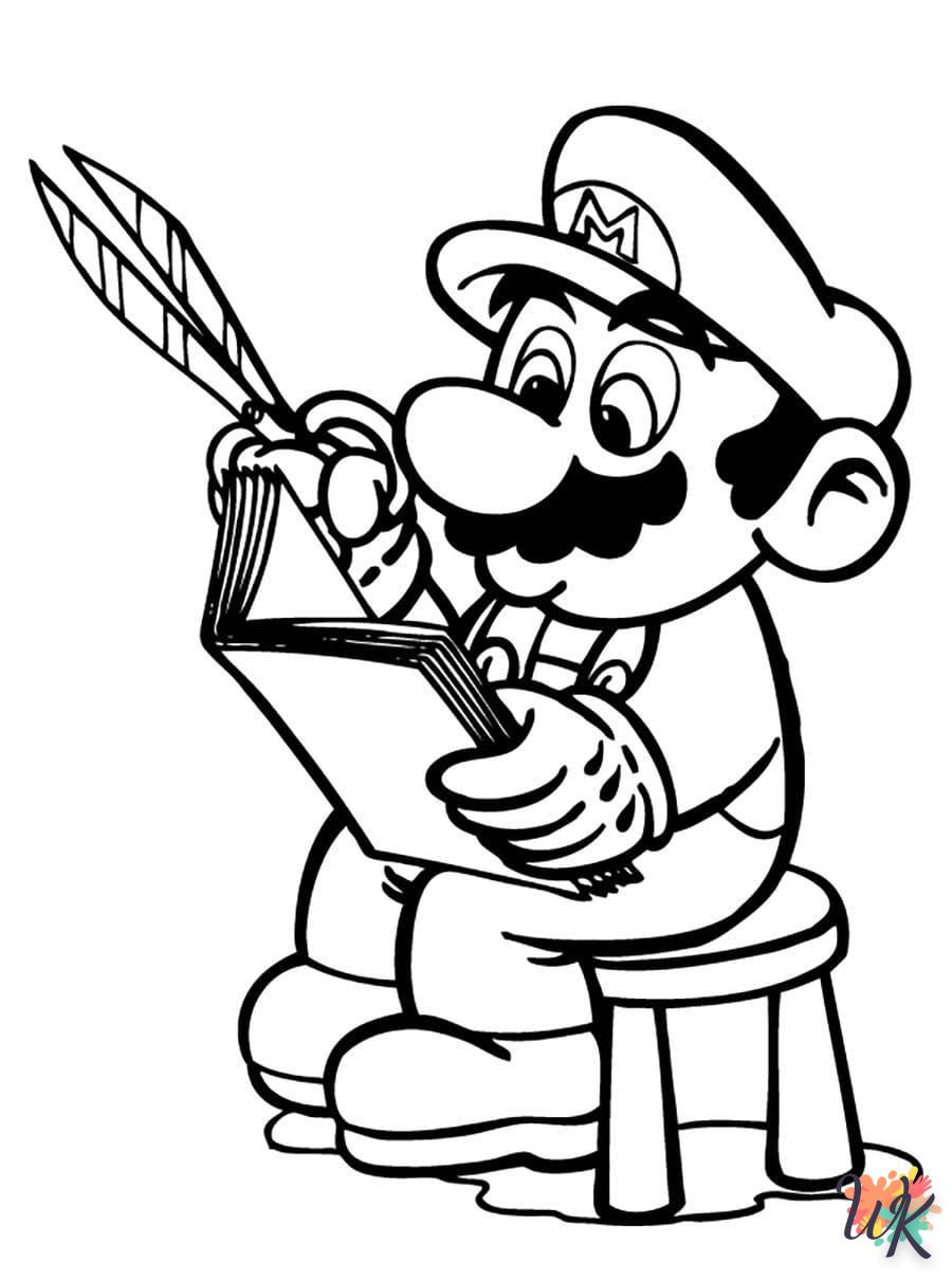 coloriage Super Mario  pour enfant a imprimer