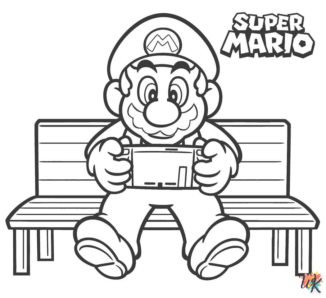 coloriage Super Mario  enfant 7 ans a imprimer