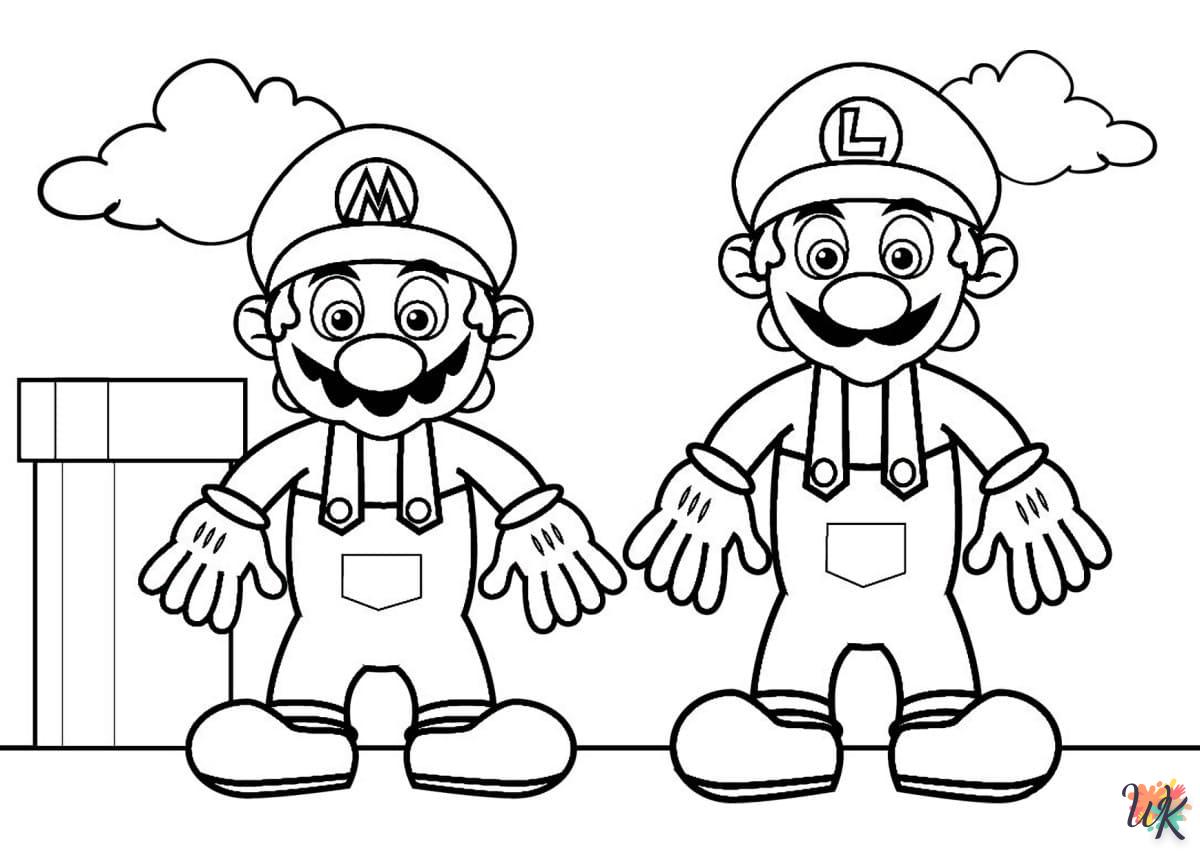 coloriage Super Mario  pour lutter contre le stress