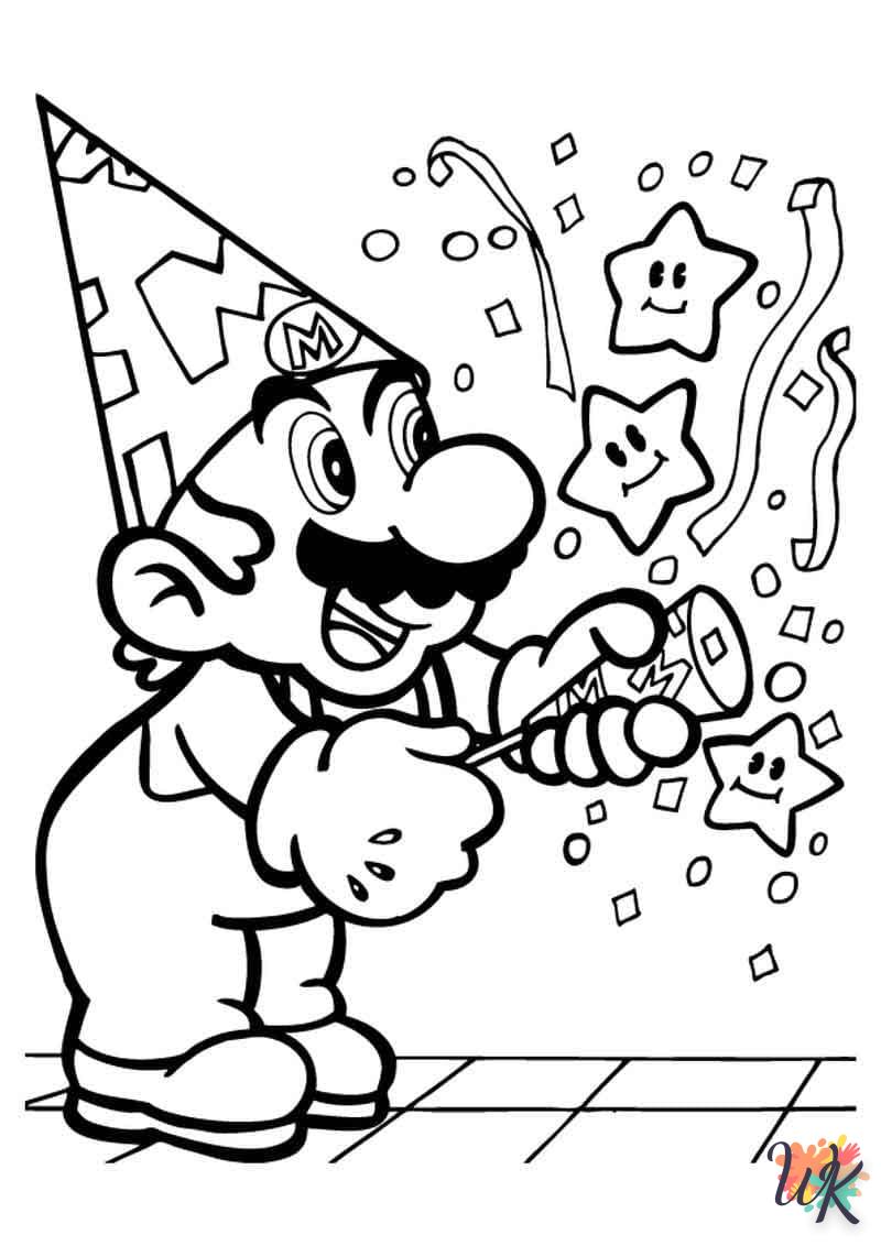 coloriage Super Mario  pour enfants à imprimer