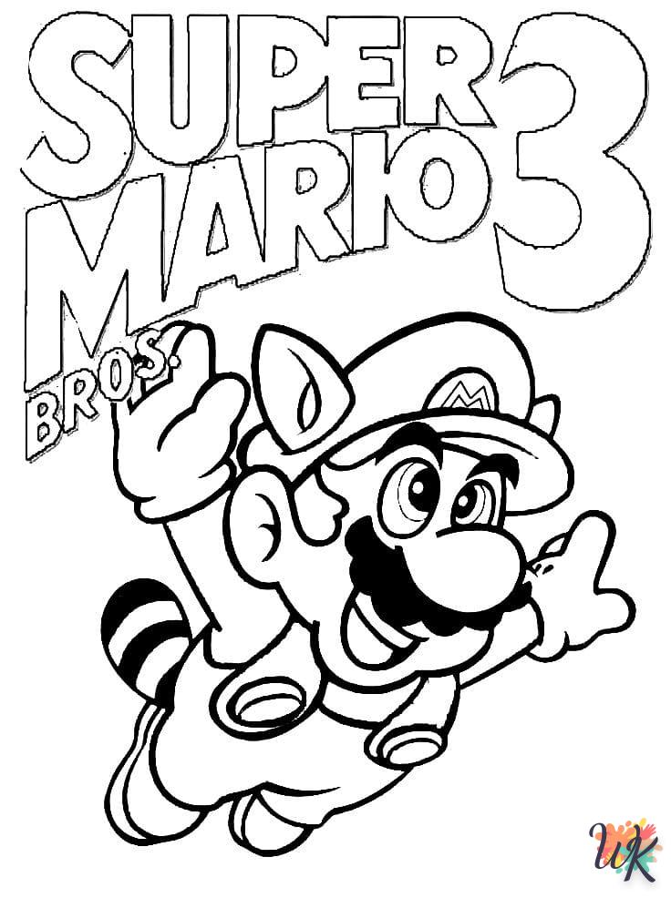 coloriage Super Mario  et decoupage