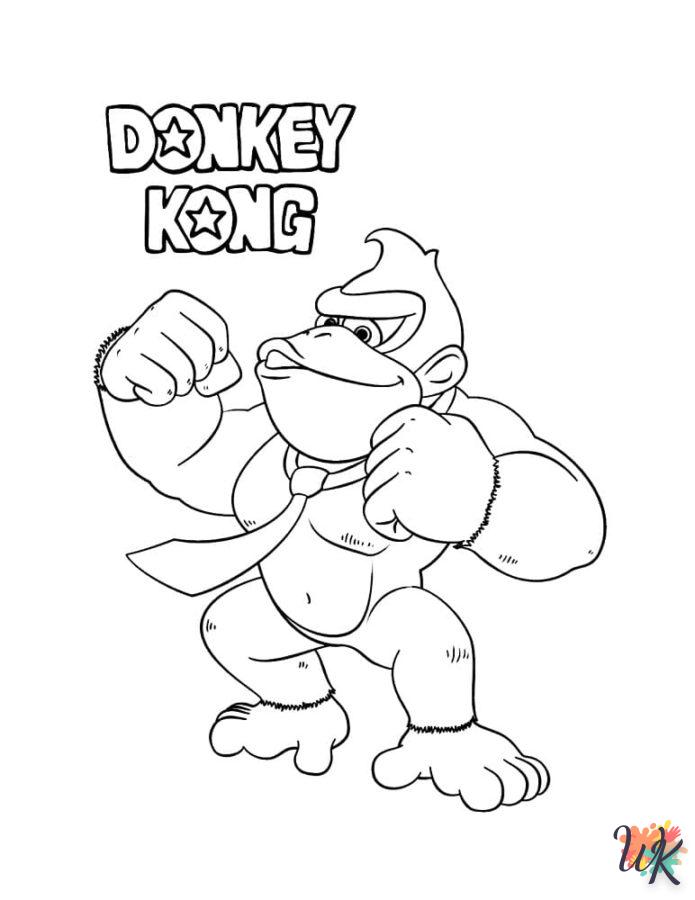 coloriage Donkey Kong  pour enfant de 3 ans